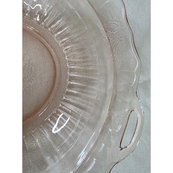 Vintage Anchor Hocking Pink Open Mayfair Serving Bowl with Handles, 1930s - Picture 6 of 10